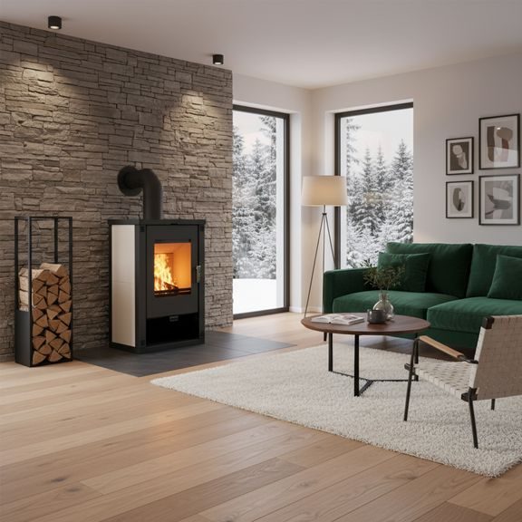 Wood stoves - HECHT HELIS BEIGE