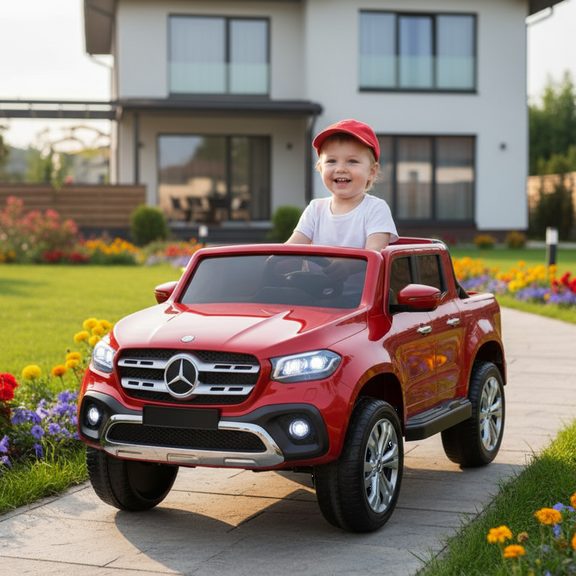 Accu car for kids - 4x4 - MERCEDES BENZ XMX606 RED