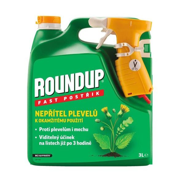 Roundup Fast / Glyphosate-Free - 3 L Sprayer EVERGREEN