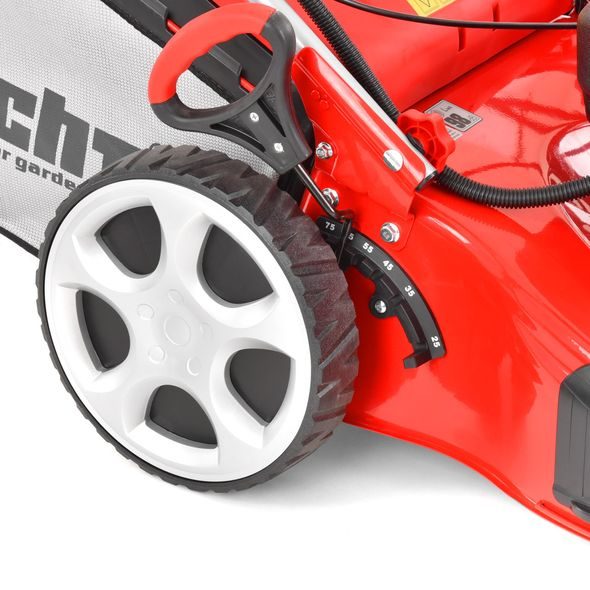 PETROL LAWN MOWER WITH 4-SPEED SELF PROPELLED SYSTEM - HECHT 5563 SXE 5 IN 1