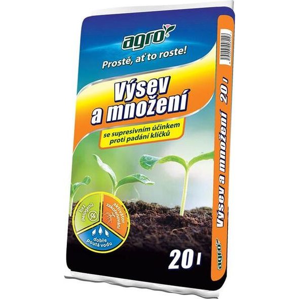 AGRO SUBSTRÁT PRO VÝSEV A MNOŽENÍ 20 L