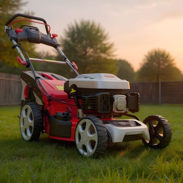 PETROL LAWN MOWER WITH SELF PROPELLED SYSTEM - HECHT 5534 SX 5 IN 1