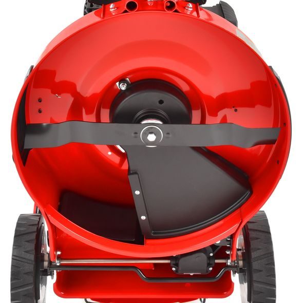 PETROL LAWN MOWER WITH 4-SPEED SELF PROPELLED SYSTEM - HECHT 5563 SXE 5 IN 1