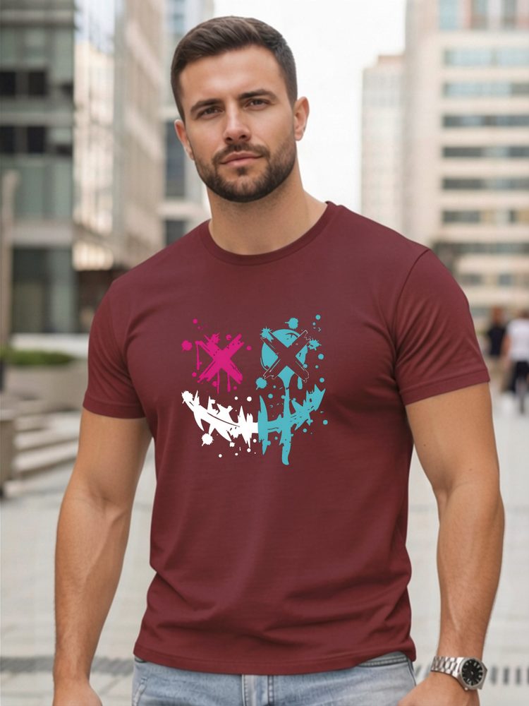 Originalna moška majica v bordo barvi