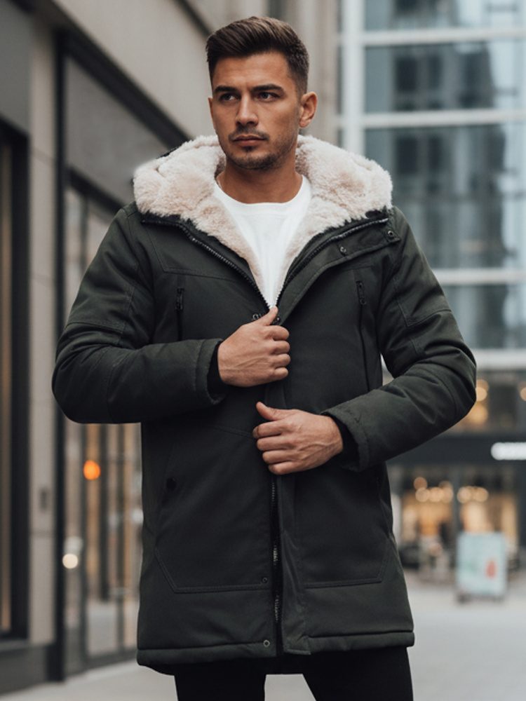Moška zimska parka v zeleni barvi - XL/52