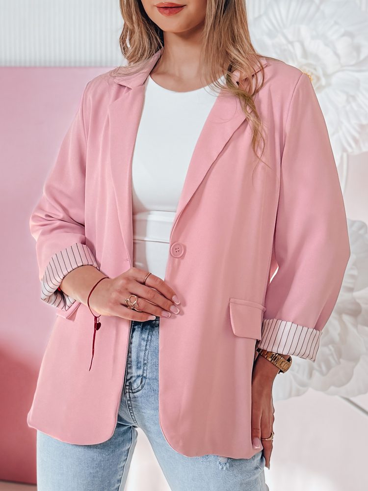 Rožnata ženska oversized jakna RESIDAL