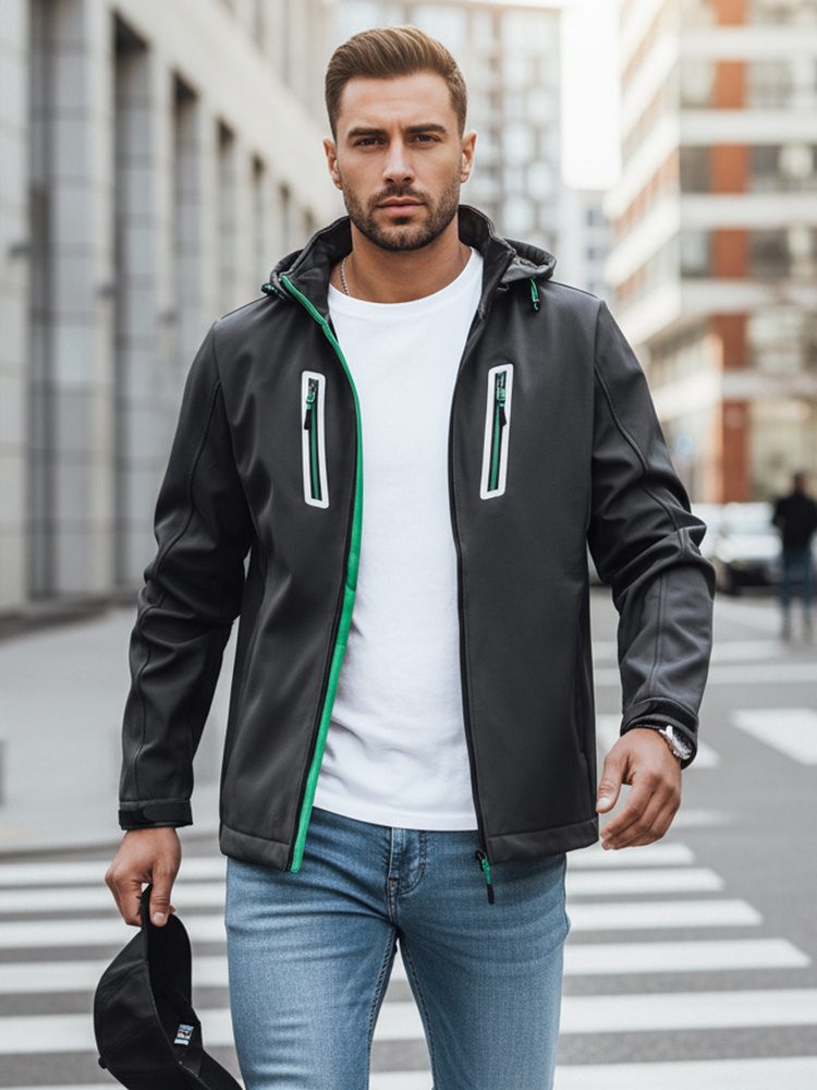 Izrazita softshell jakna v grafit barvi