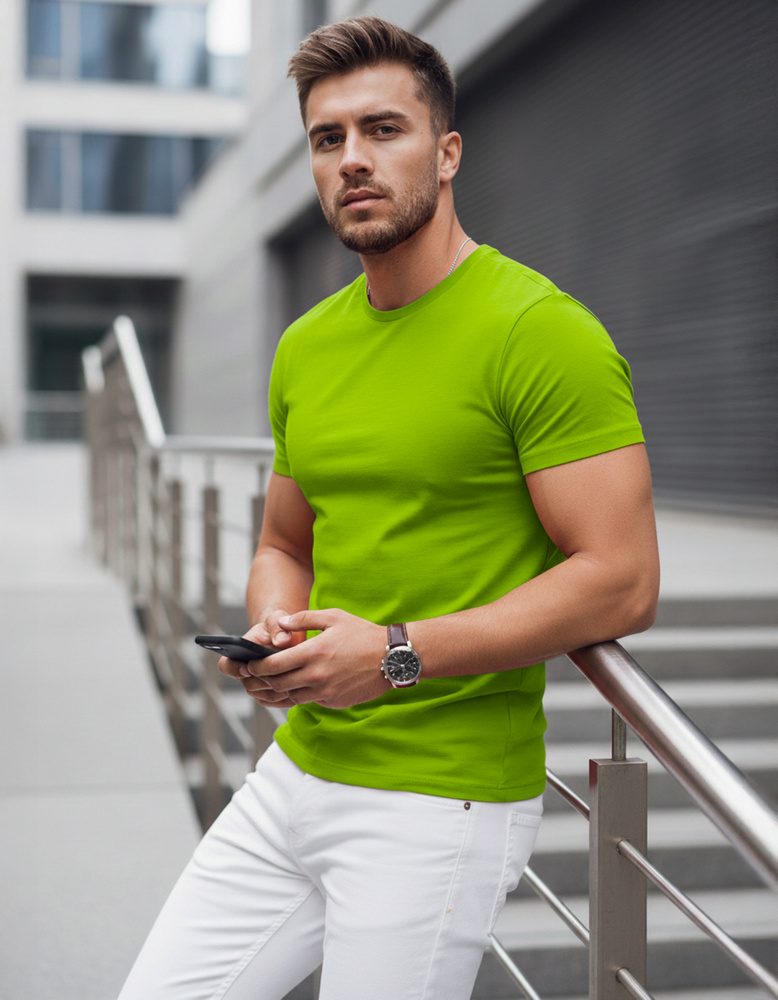 Preprosta majica v lime barvi