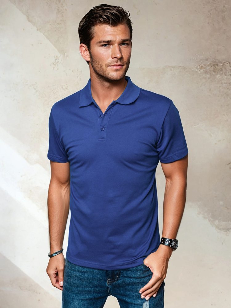 Modna izrazito modra polo majica