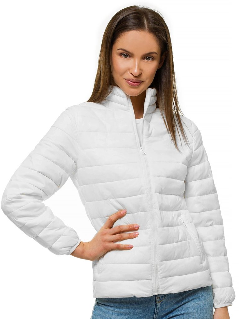 Moderna bela ženska jakna JB/JP1141 - Pravimoski.si