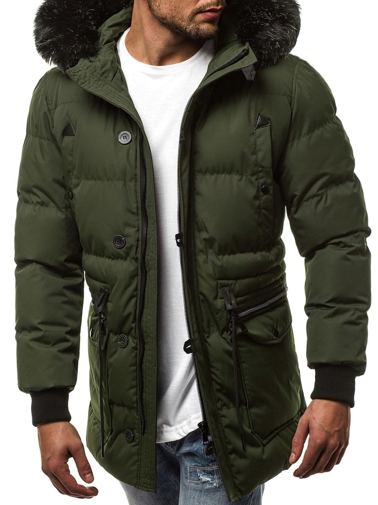 Stilska zimska jakna OZONEE JB/1069 zelena - Pravimoski.si