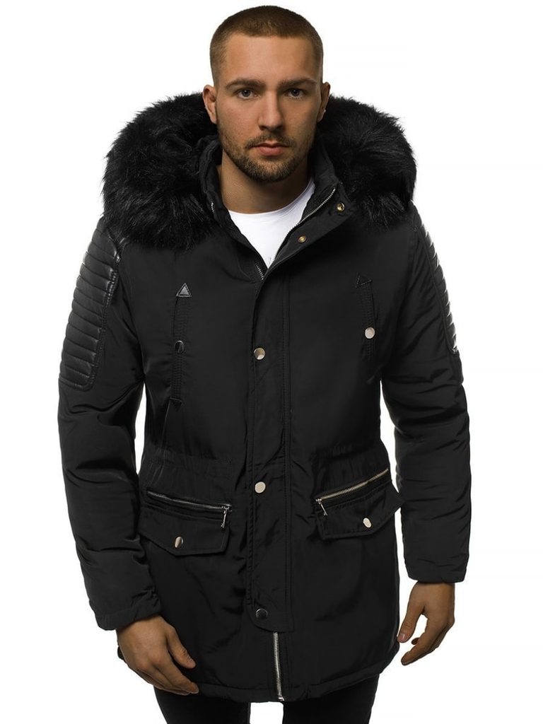 Modna moška zimska jakna črna O/88853Z - Pravimoski.si