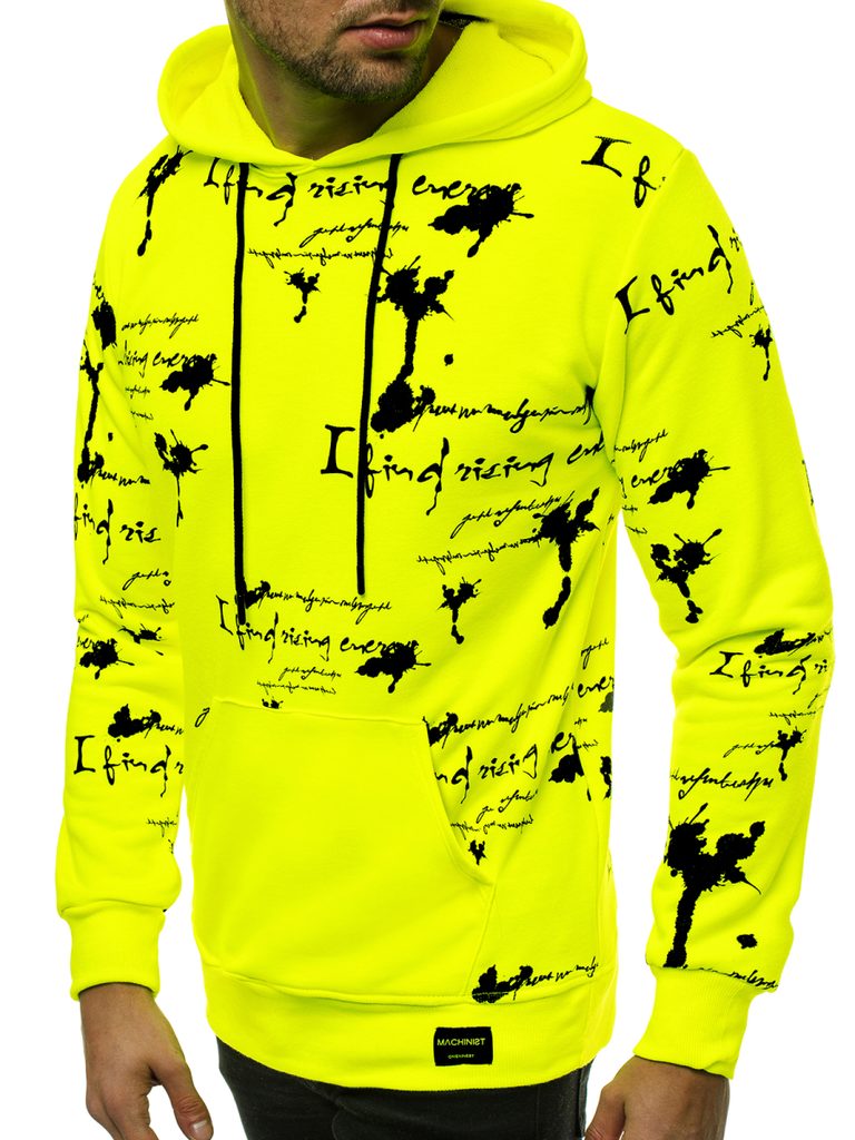 Originalen neon moški pulover rumen MACH/3125Z - Pravimoski.si