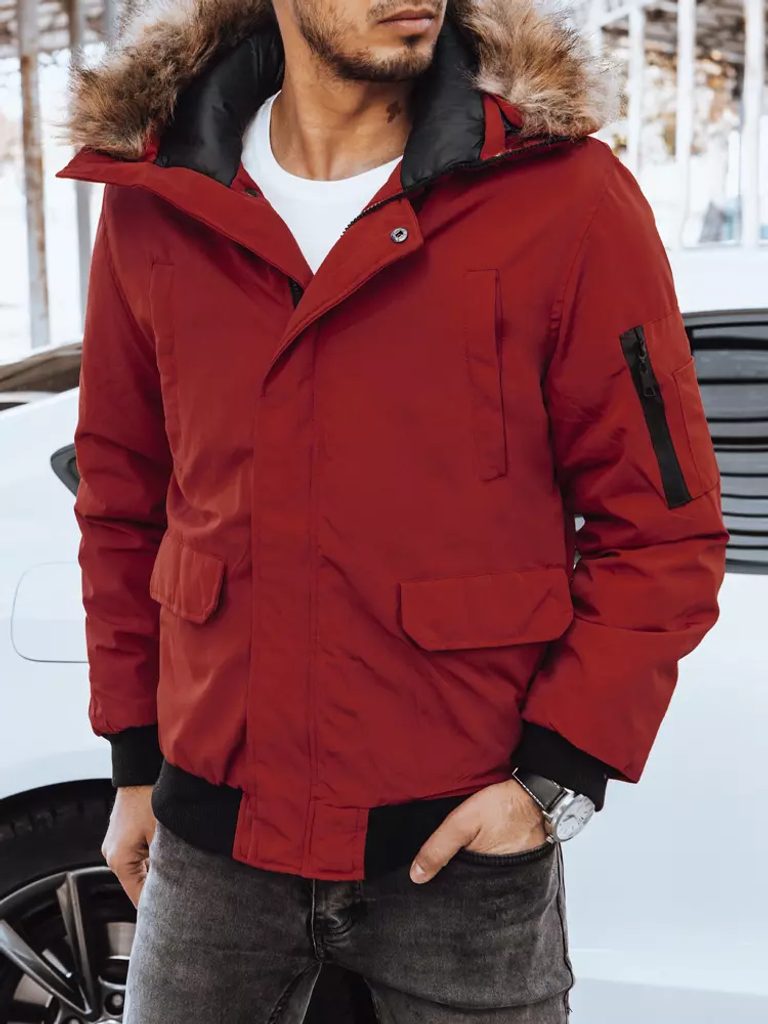 Zimska jakna v bordo barvi - Pravimoski.si