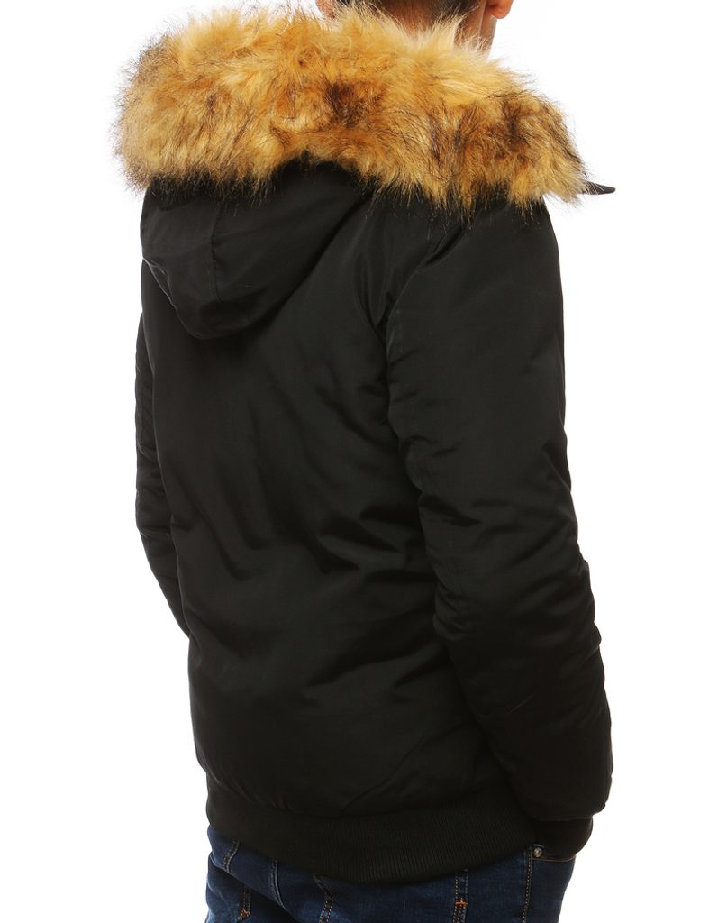 Črna zimska bunda s kapuco - Pravimoski.si