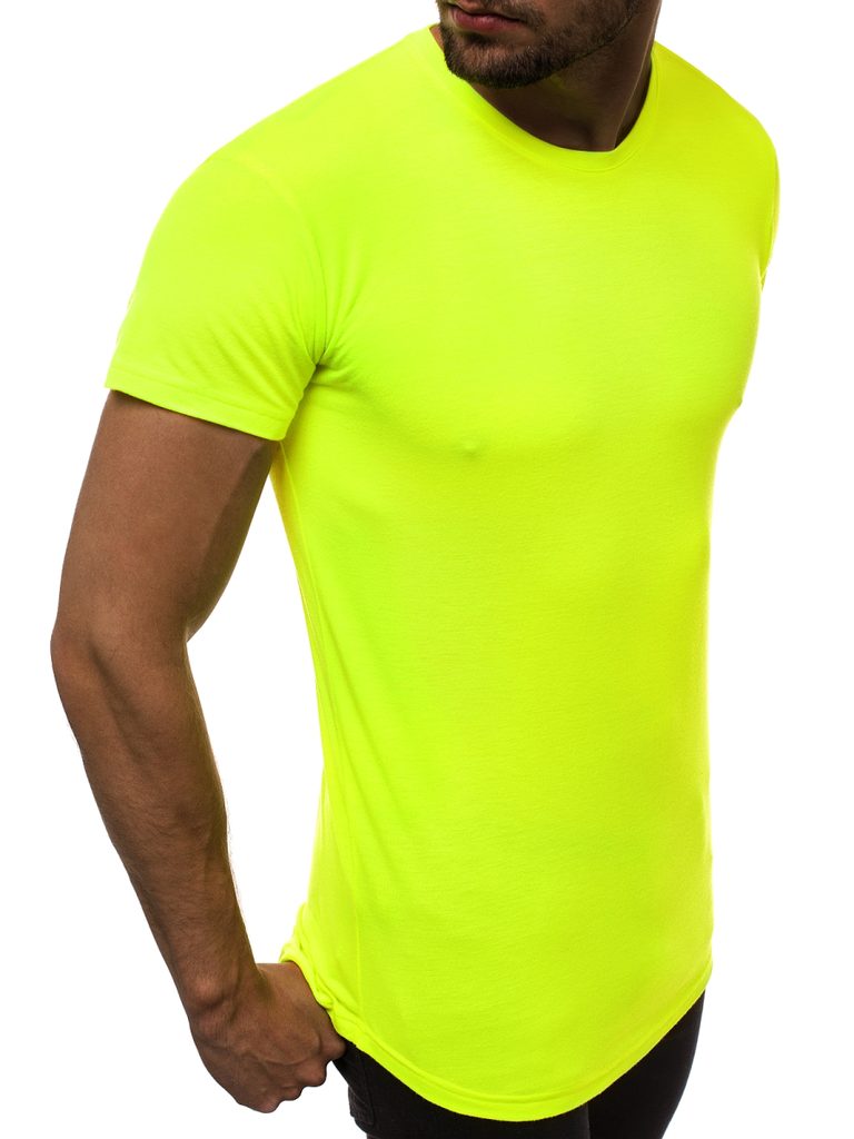 Neon rumena moška majica O/181227X - Pravimoski.si
