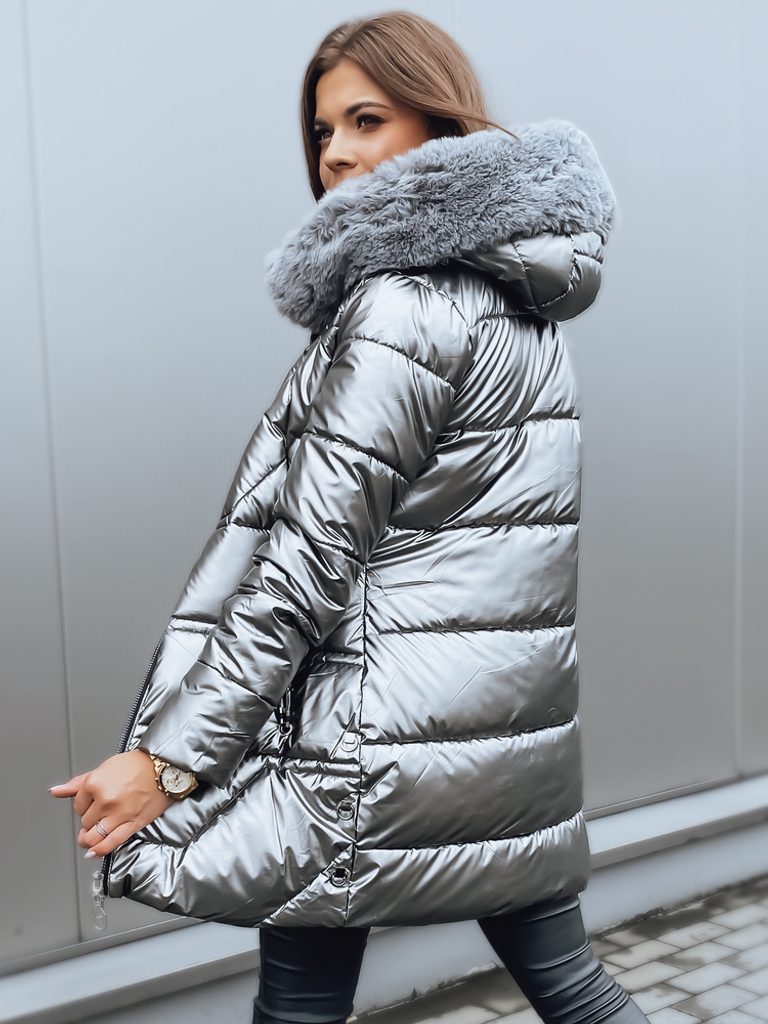 Ženska trendovska bunda v temno sivi barvi Krista - Pravimoski.si