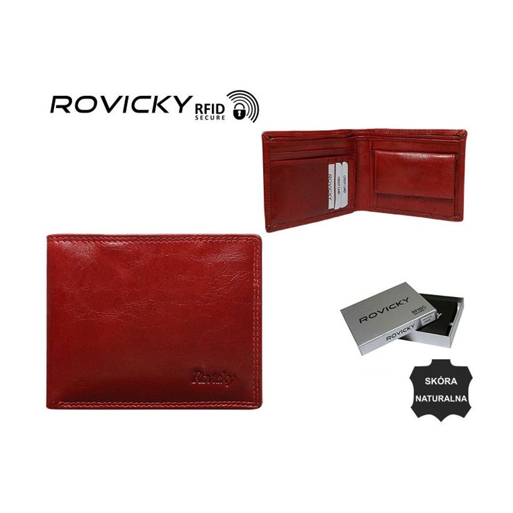 Rdeča moška denarnica Rovicky - Pravimoski.si