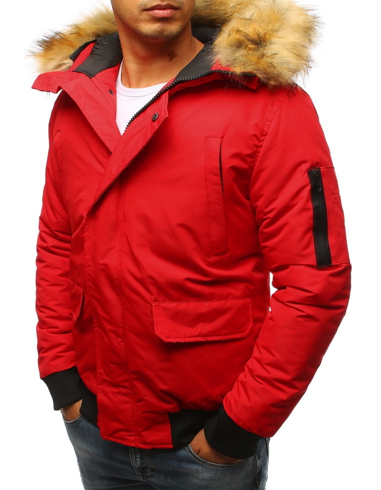 Moška zimska jakna rdeča - Pravimoski.si