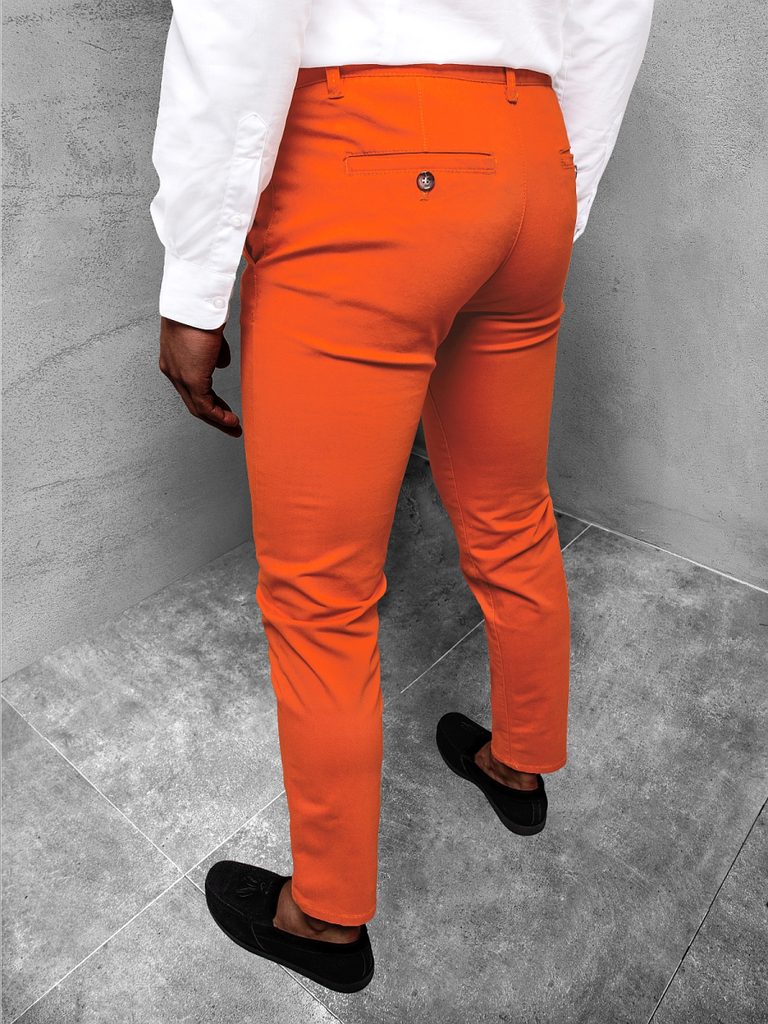 Moške oranžne chinos hlače JB/JP1143/4 - Pravimoski.si
