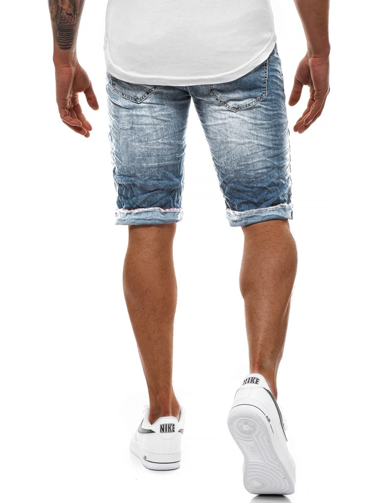 Moške jeans kratke hlače modre XZX/3960 - Pravimoski.si