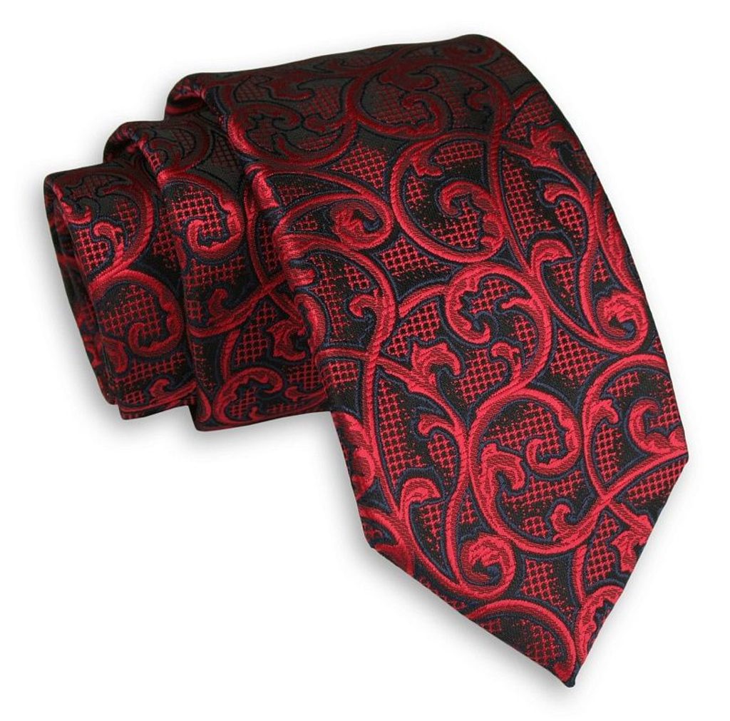 Rdeče črna elegantna kravata - Pravimoski.si