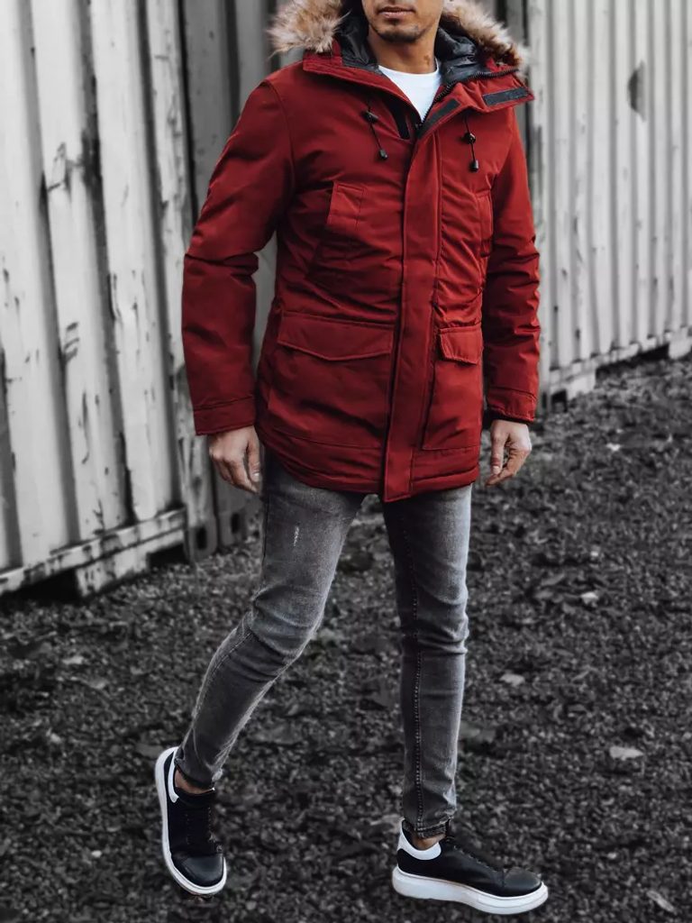 Stilska bordo podaljšana zimska jakna - Pravimoski.si