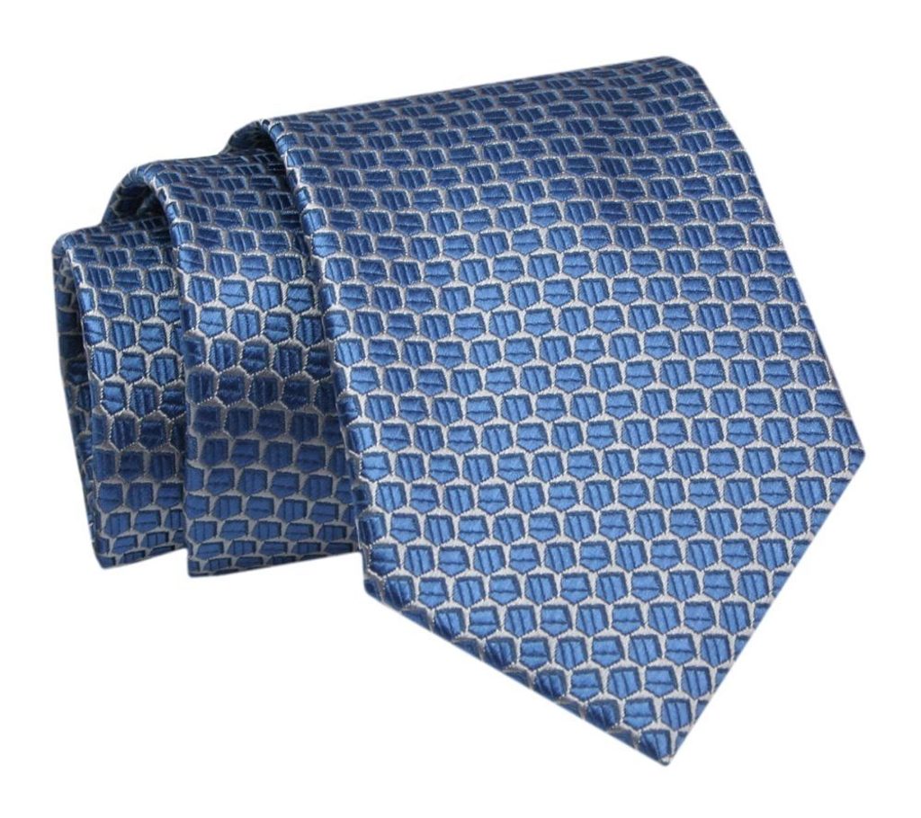 Moderna vzorčasta kravata v modrem odtenku - Pravimoski.si