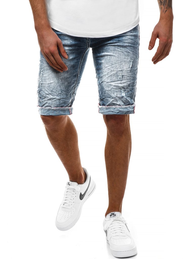 Moške jeans kratke hlače modre XZX/3960 - Pravimoski.si