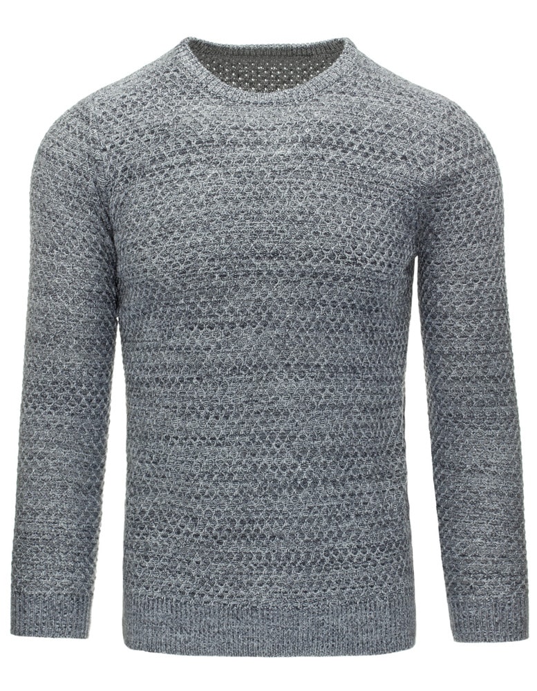 Senzacionalni pleteni pulover sive barve - Pravimoski.si