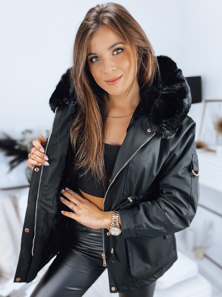 Ženska trendovska jakna v črni barvi Turti - Pravimoski.si