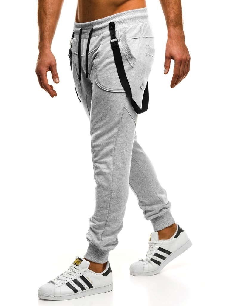 Sive moške jogger hlače ATHLETIC 0949 - Pravimoski.si