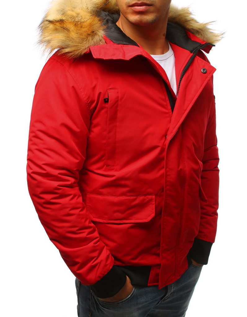 Moška zimska jakna rdeča - Pravimoski.si