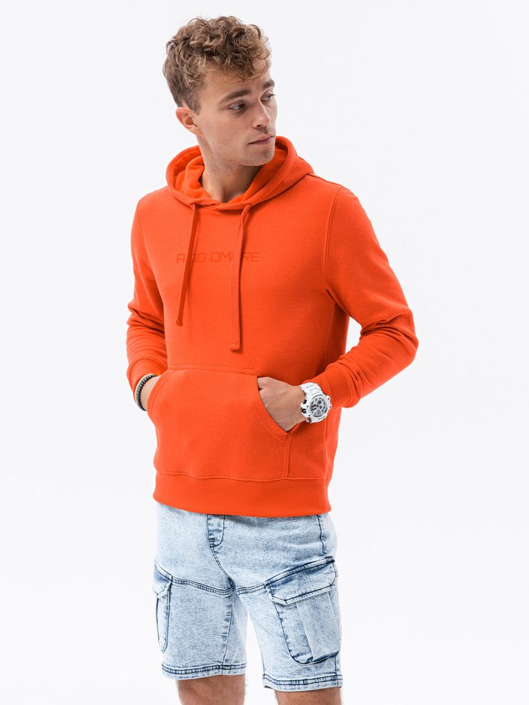 Stilski oranžen pulover z napisom B1351 - Pravimoski.si
