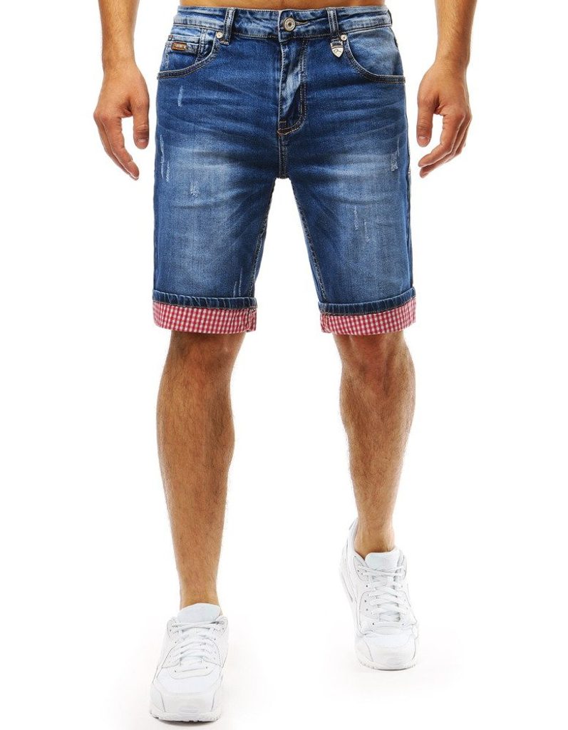 Zanimive jeans modre kratke hlače za moške - Pravimoski.si