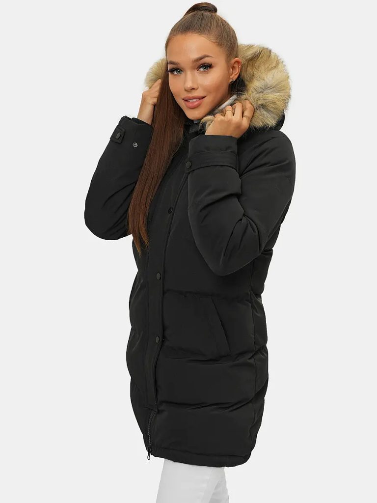 Edinstvena ženska zimska bunda v črni barvi JS/M781/392 - Pravimoski.si