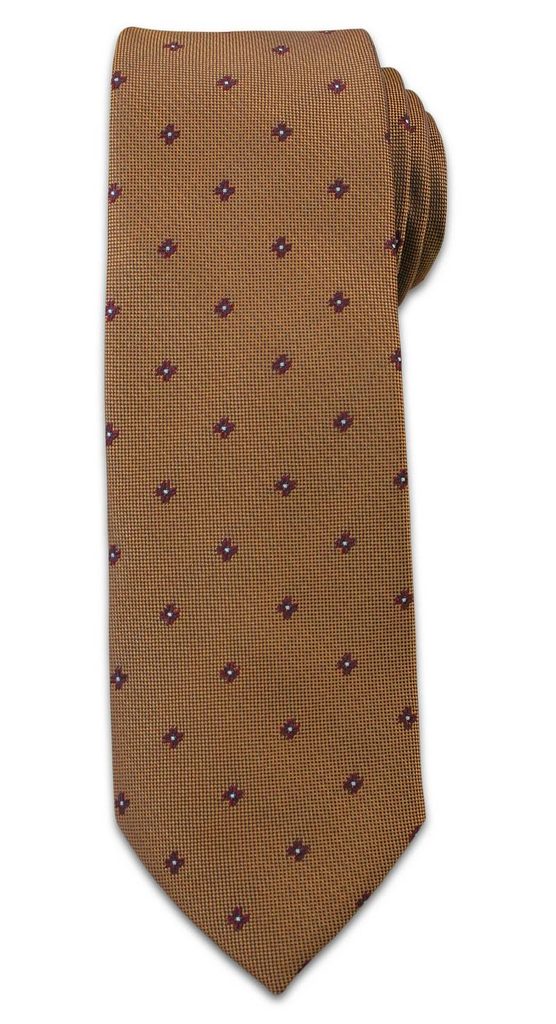 Rjava kravata s cvetličnim vzorcem - Pravimoski.si