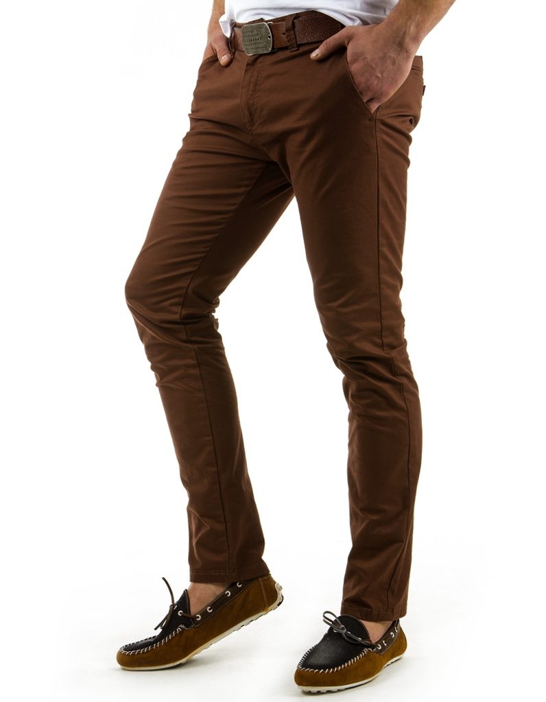 Modne rjave moške hlače - Pravimoski.si