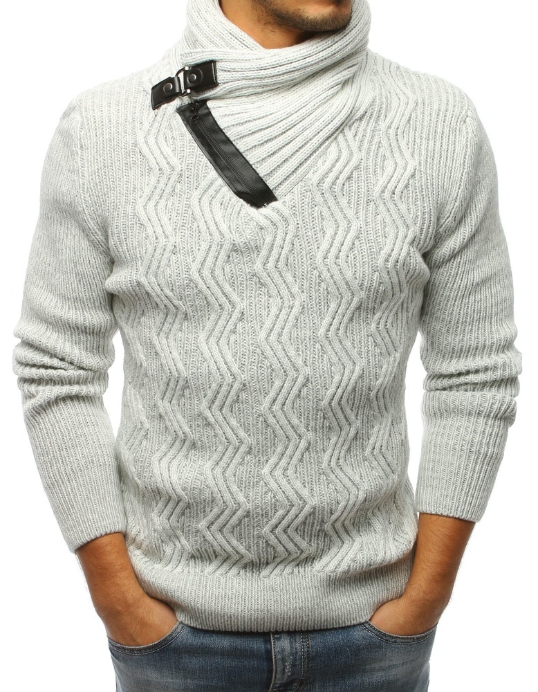 Atraktiven ecru moški pulover - Pravimoski.si