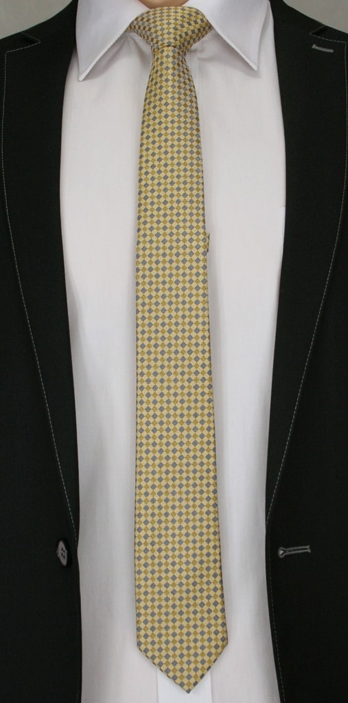 Zlata moška kravata z vzorcem - Pravimoski.si