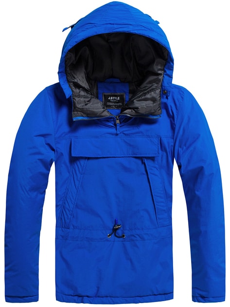Živa modra zimska jakna s kenguru žepom J.STYLE AK166 - Pravimoski.si