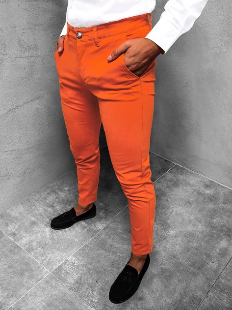 Moške oranžne chinos hlače JB/JP1143/4 - Pravimoski.si