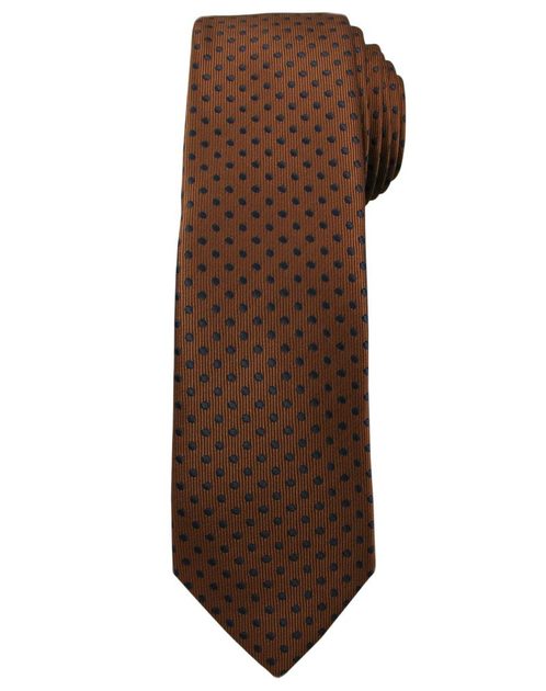 Rjava kravata s temnomodrimi pikami - Pravimoski.si