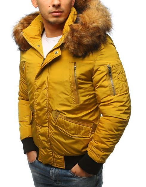 Rumena zimska jakna s kapuco - Pravimoski.si