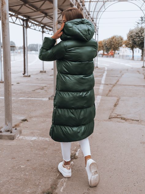 Ženska neobičajna zimska bunda Nifor v zeleni barvi - Pravimoski.si