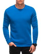 Preprost moder pulover brez kapuce 22FW-019-V1