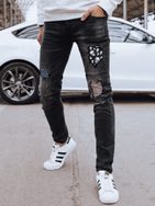 Črne kavbojke z lobanjami