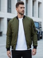 Modna moška prehodna jakna v olivni barvi