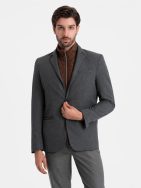 Originalen grafit moški suknjič V1-BLZB-0114