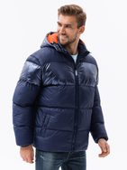 Temnomodra topla zimska jakna C546